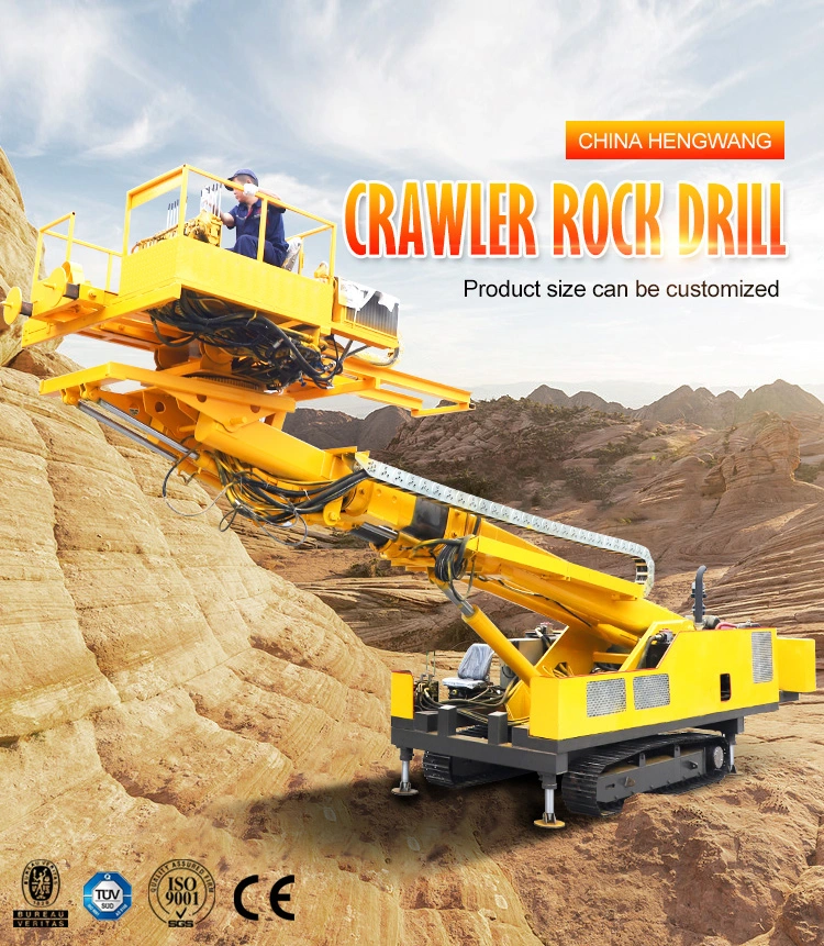 Hengwang Hw12m Slope Protection Anchor DTH Surface Drill Rig for Salt Mine