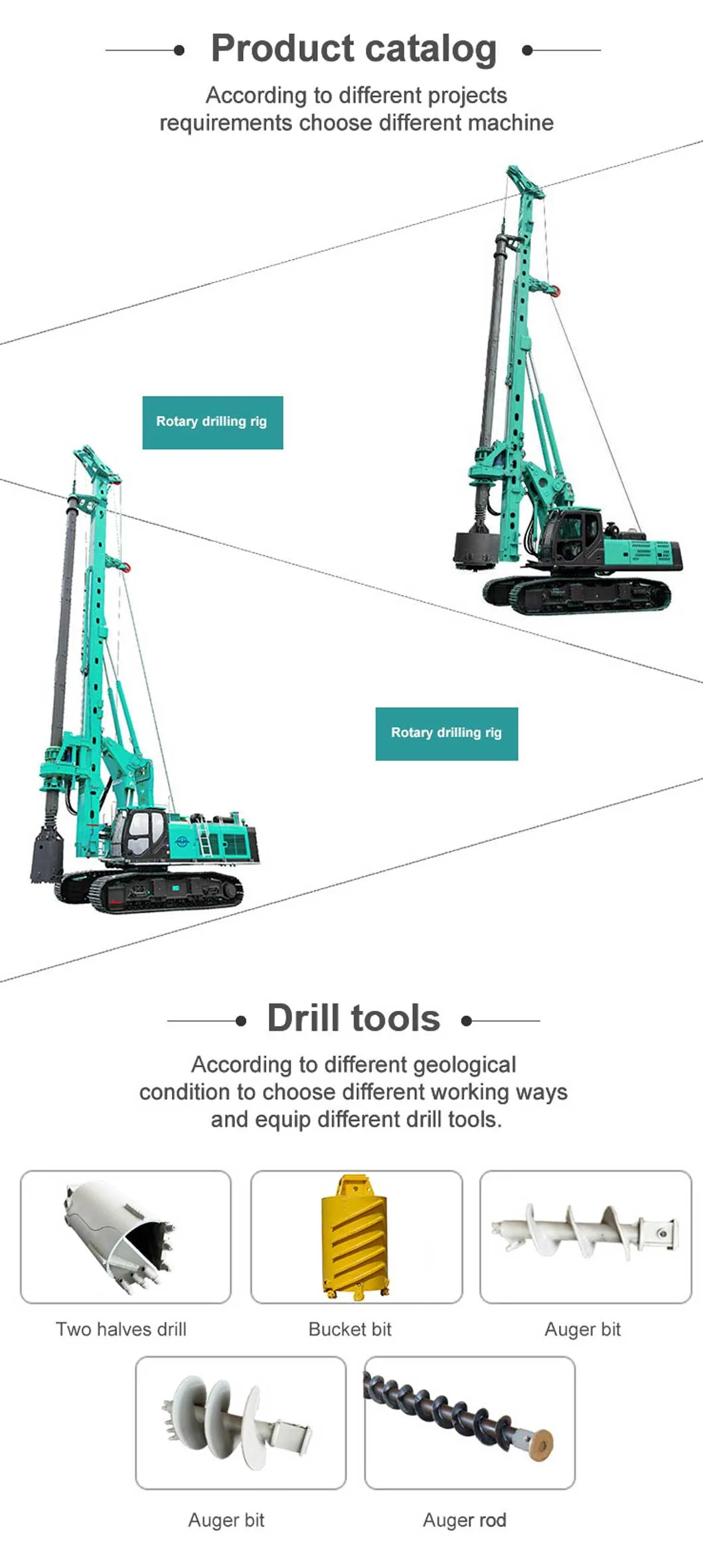 20m 30m 40m Crawler Hydraulic Construction Engineering Mine Drill Rotary Auger Static Pile Driver Drilling Rig