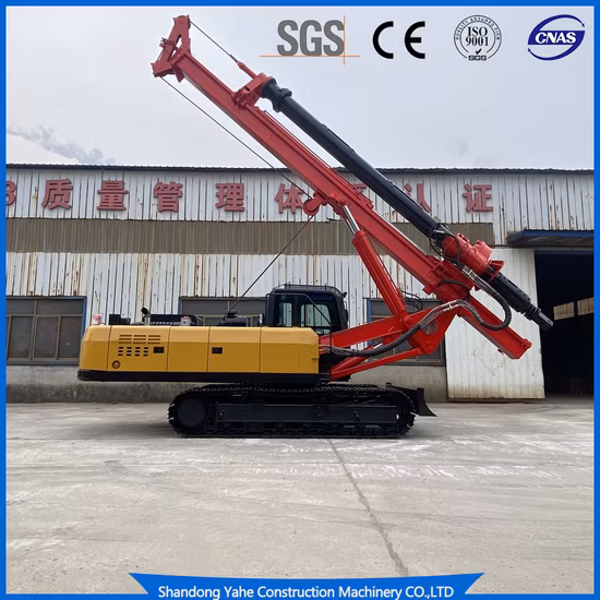 All Geological Conditions 60m Depth High Power Pile Driver Rotary Drilling Rig Machine