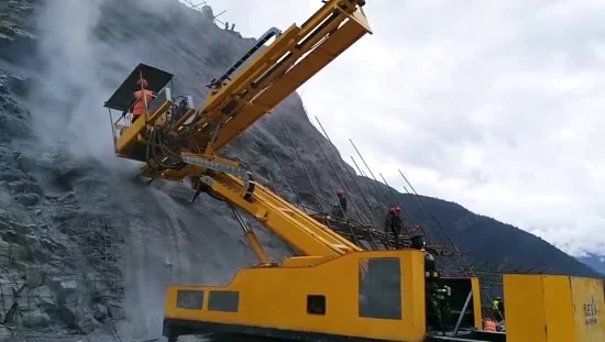 Kettenschuhbreite 400 mm, Raupen-Felsbohrer, Höhenanker-Bohrgerät mit Auslegerlift, Preis für Raupen-Felsbohrer