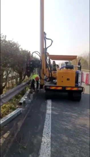 Autobahn-Leitplanken-Bau-Spiralpfahl-Rammgerät-Anbaugerät mit hydraulischem Hammer